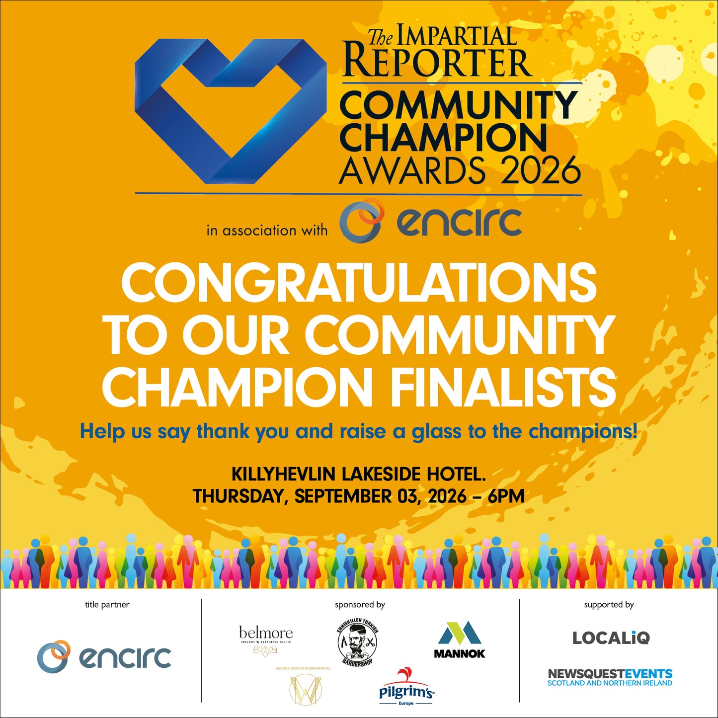 The Impartial Reporter Community Champion Awards 2026 in association with Encirc
